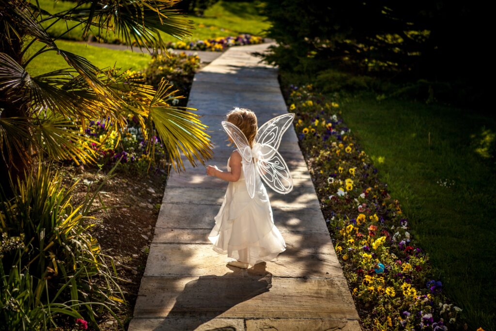 Little girl with fairy wings